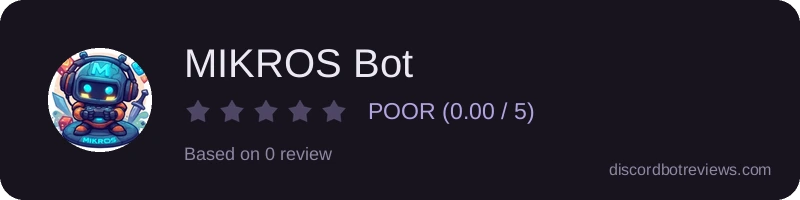 Rating widget preview for MIKROS Bot