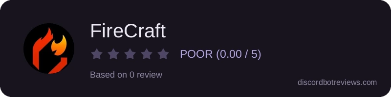 Rating widget preview for FireCraft