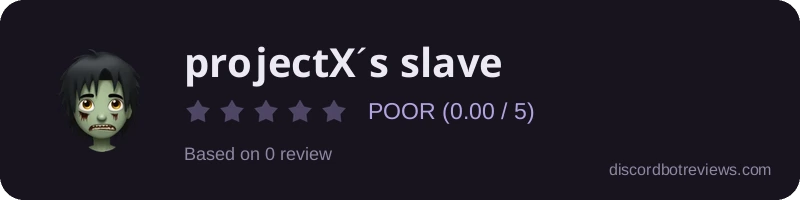 Rating widget preview for 𝗽𝗿𝗼𝗷𝗲𝗰𝘁𝗫´𝘀 𝘀𝗹𝗮𝘃𝗲
