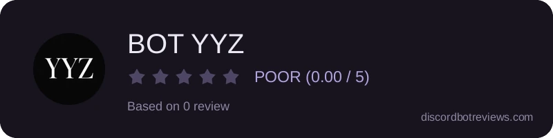 Rating widget preview for BOT YYZ