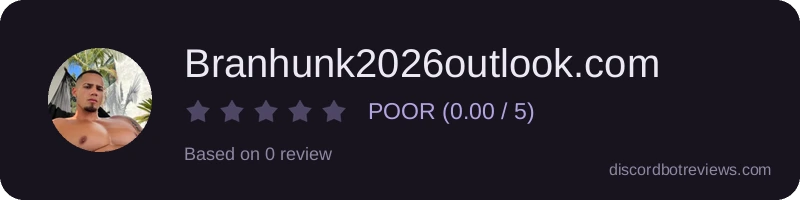Rating widget preview for Branhunk2026outlook.com