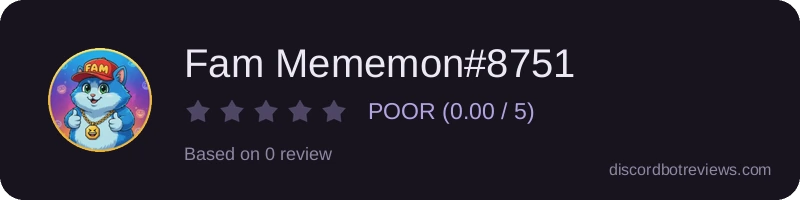 Rating widget preview for Fam Mememon#8751