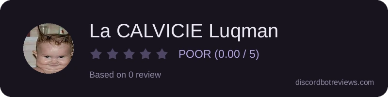 Rating widget preview for La CALVICIE Luqman