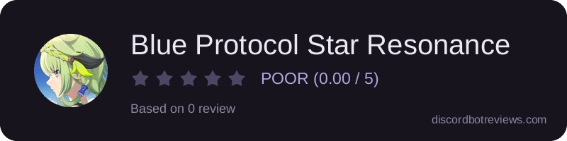 Rating widget preview for Blue Protocol Star Resonance