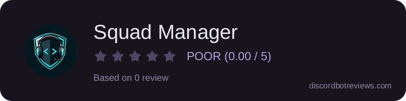 Rating widget preview for Squad Manager