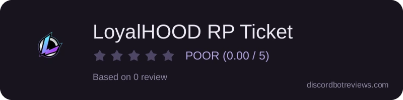 Rating widget preview for LoyalHOOD RP Ticket
