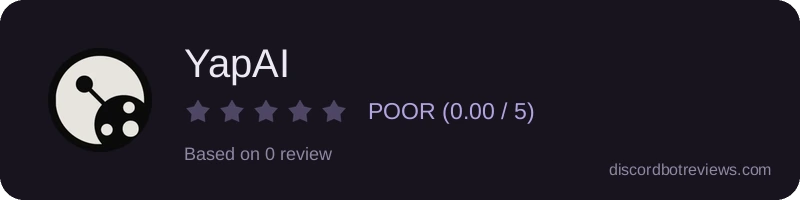 Rating widget preview for YapAI