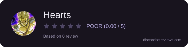 Rating widget preview for Hearts