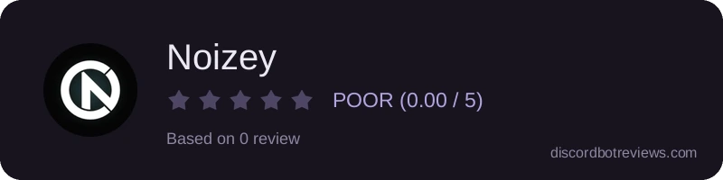 Rating widget preview for Noizey
