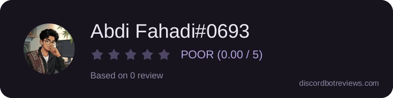 Rating widget preview for Abdi Fahadi#0693