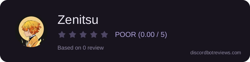 Rating widget preview for Zenitsu