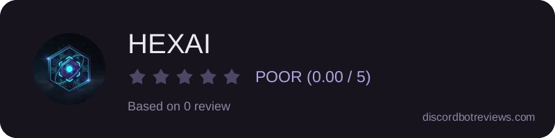Rating widget preview for HEXAI