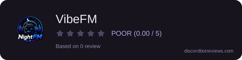 Rating widget preview for VibeFM