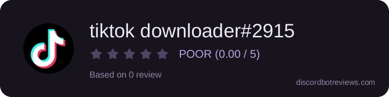 Rating widget preview for tiktok downloader#2915