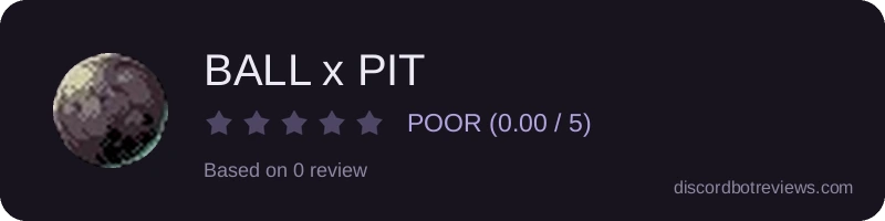 Rating widget preview for BALL x PIT