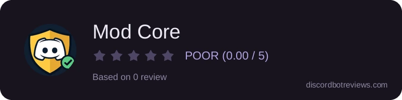 Rating widget preview for Mod Core
