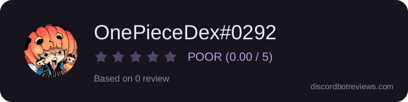 Rating widget preview for OnePieceDex#0292