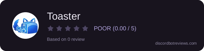 Rating widget preview for Toaster