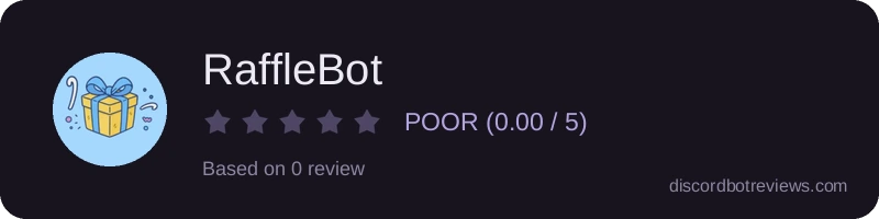 Rating widget preview for RaffleBot