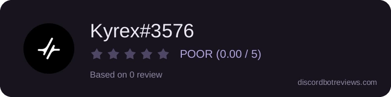 Rating widget preview for Kyrex#3576
