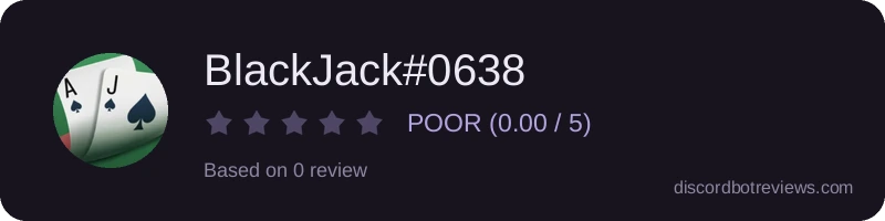 Rating widget preview for BlackJack#0638