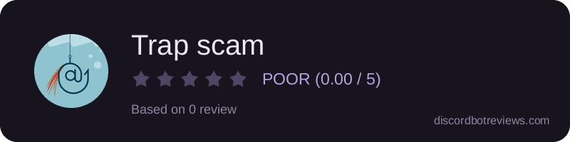 Rating widget preview for Trap scam