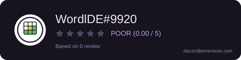 Rating widget preview for WordlDE#9920