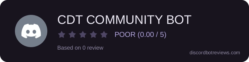 Rating widget preview for CDT COMMUNITY BOT