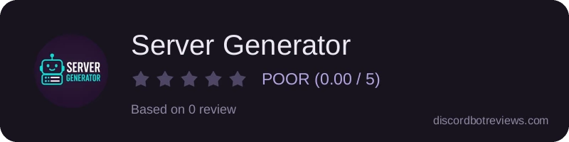 Rating banner for Server Generator