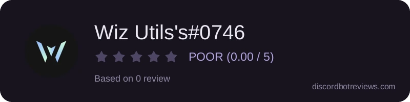 Rating banner for Wiz Utils's#0746