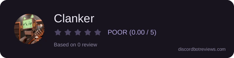 Rating banner for Clanker