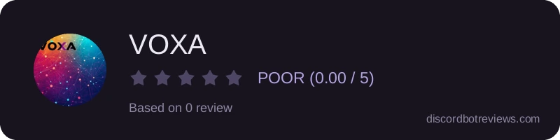 Rating widget preview for VOXA
