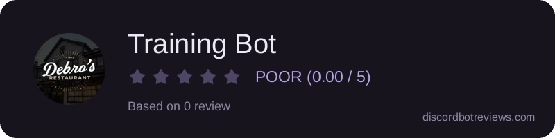 Rating widget preview for Training Bot