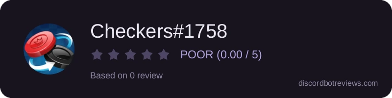Rating widget preview for Checkers#1758