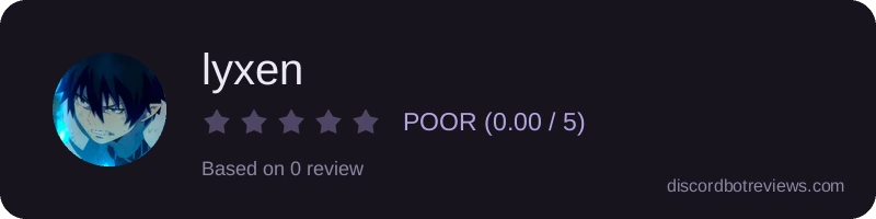 Rating widget preview for lyxen