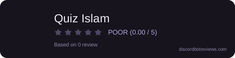 Rating widget preview for Quiz Islam