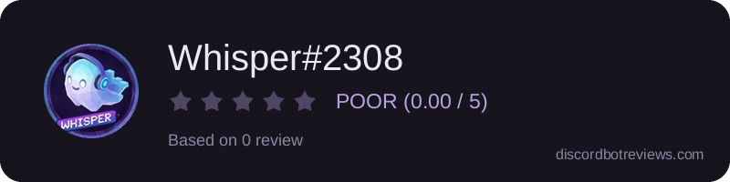 Rating banner for Whisper#2308