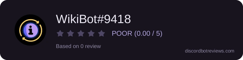 Rating widget preview for WikiBot#9418