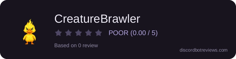 Rating widget preview for CreatureBrawler
