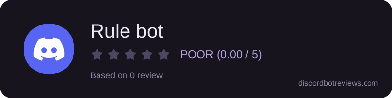 Rating widget preview for Rule bot
