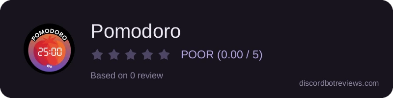 Rating widget preview for Pomodoro