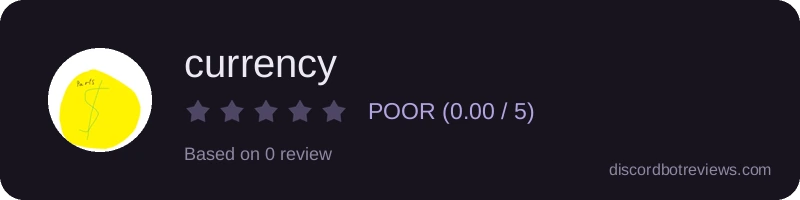 Rating widget preview for currency