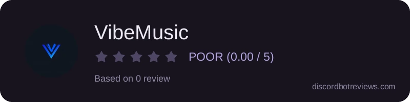 Rating widget preview for VibeMusic