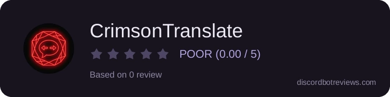 Rating banner for CrimsonTranslate