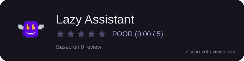 Rating widget preview for Lazy Assistant