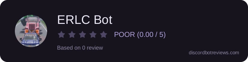 Rating widget preview for ERLC Bot