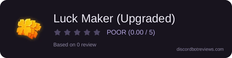 Rating widget preview for Luck Maker (Upgraded)