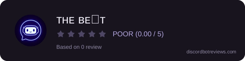 Rating widget preview for ᴛʜᴇ ʙᴇꜱᴛ