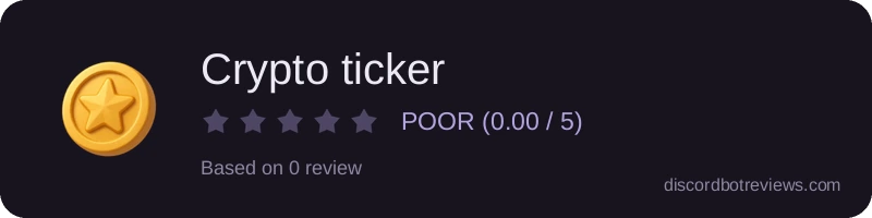 Rating widget preview for Crypto ticker