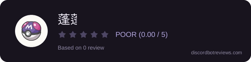 Rating widget preview for 蓬蓬